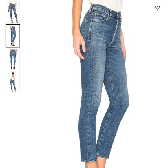 Made in USA Citizens of Humanity Olivia High Rise Slim Ankle Jeans Size 25 - Picture 3 of 9